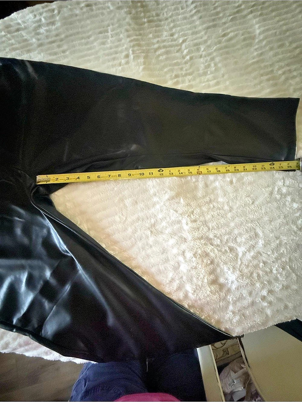 DKNY Jeans faux leather straight leg pants in Black XXL NWT - Picture 10 of 11